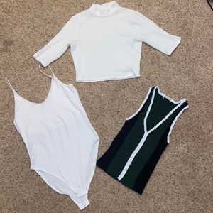 Zara & Reformation Crop Tops & Bodysuit